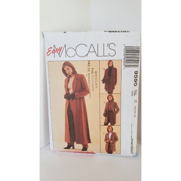 Vintage McCall's 9590 Sewing Pattern: Misses' Duster, - Picture 3 of 10